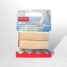 Gold-Zack Elastic-Tr&auml;gerband 80cm / 15mm, Fb haut (990732); 1 St&uuml;ck