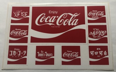 Vintage Coca-Cola Stickers In Different Languages 