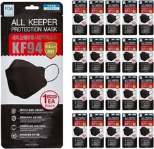 [20 Packs] Black All Keeper KF94 Face Mask 4-Layers Filter USA Seller