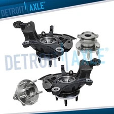 AWD Front Steering Knuckles Hubs Rear Hub Bearings for 2007-2010 Ford Edge MKX
