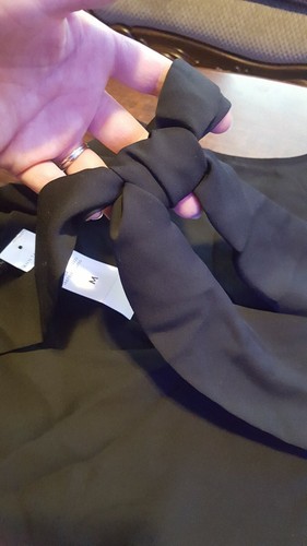 Ann Taylor Black Tank With Front Hanging Knot - Picture 4 of 8