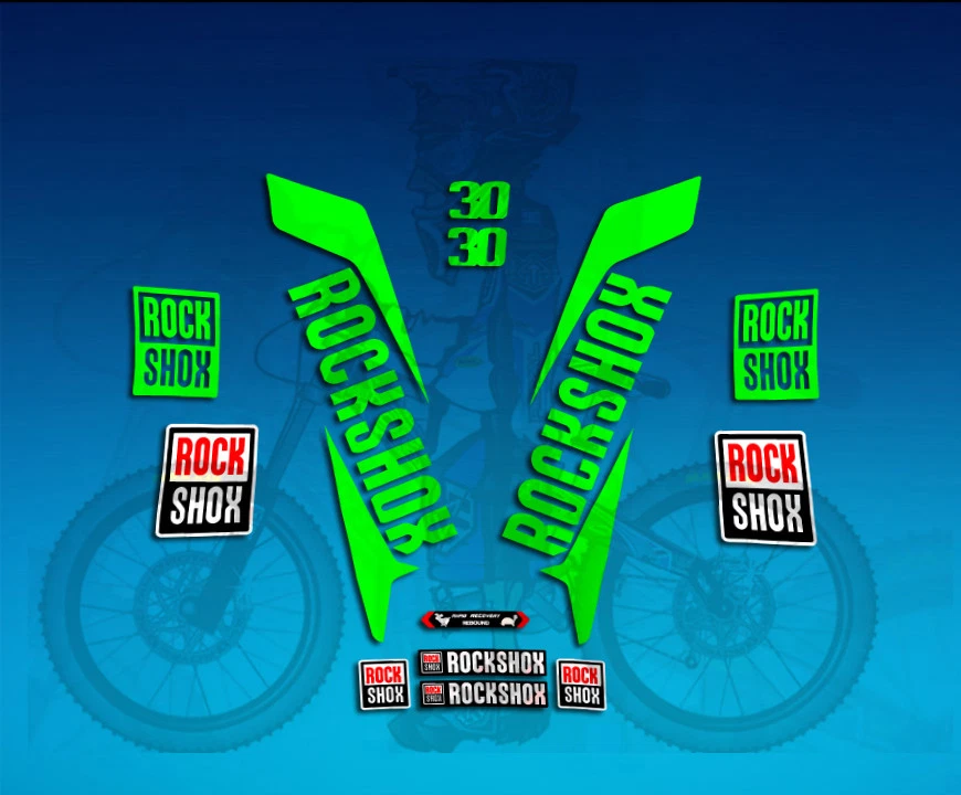 Autocollants Rock Shox Domain 2017 AM155 - Stickers Pour Fourche VTT - Neuf Sans Marque - Fabriqué En Espagne