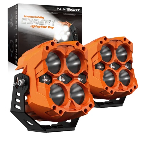 NOVSIGHT 2X 6 Inch LED Pods High Low Beam Spot DRL Off-Road Driving Lights Truck