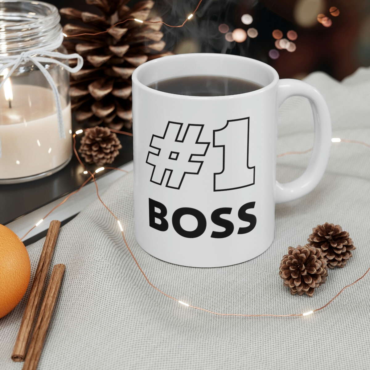 Number Boss Ceramic Coffee Mug 11oz