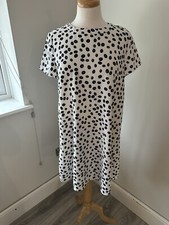 Mango Polka Dot Spotty Summer Dress Euro M Uk10-12