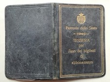 TESSERA BIGLIETTO FERROVIE DI STATO 1915 REGNO D'ITALIA  GENOVA TRATTA TRENO