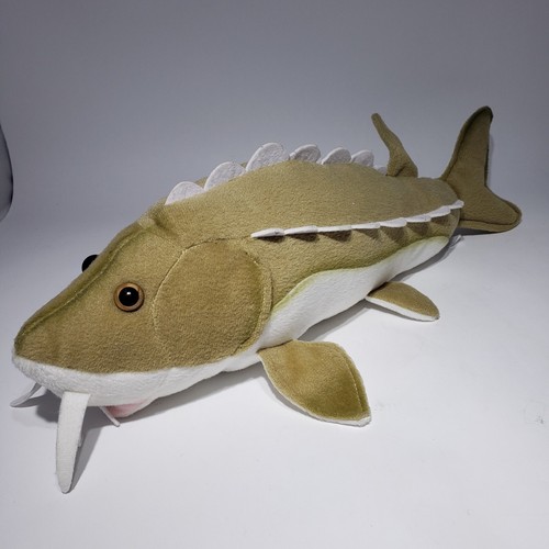 VTG Cabin Critters 18" Sturgeon Realistic Fish Plush Toy Fishing Man Cave Decor