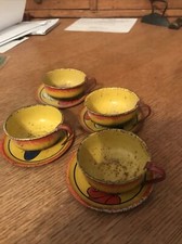 Antique Disney Toy Tin Tea Set - Dopey Dwarf - 8 Piece