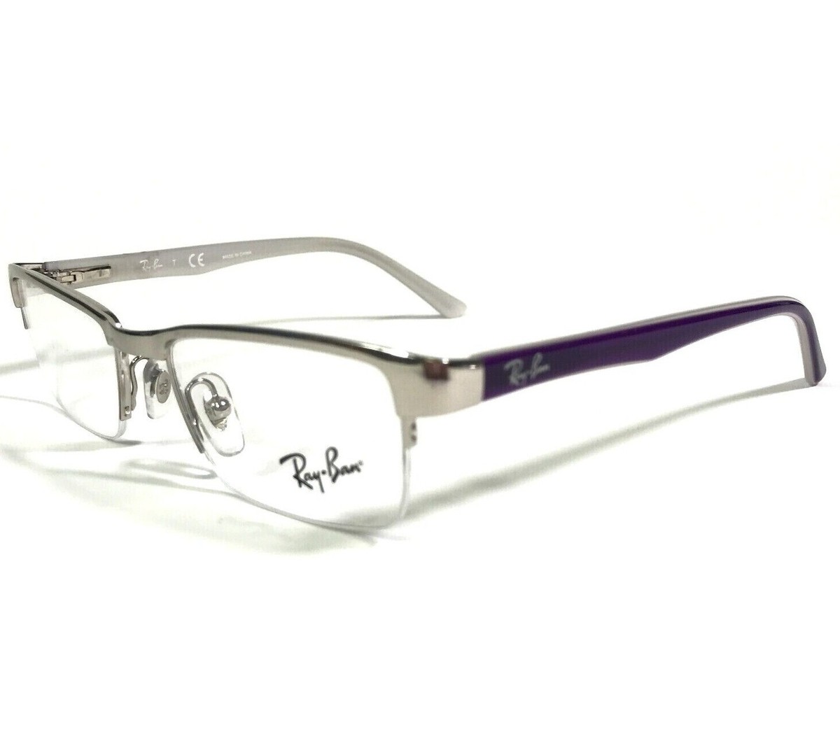 Ray-Ban RB1034 4021 Kids Eyeglasses Frames Grey Purple Silver Half