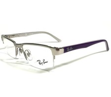 Ray-Ban RB1034 4021 Kids Eyeglasses Frames Grey Purple Silver Half Rim 44-16-125
