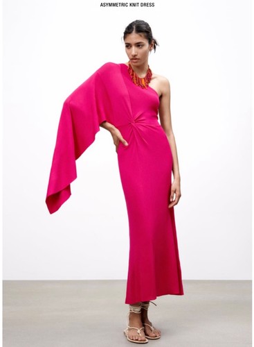zara asymmetric knit dress