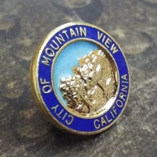 City of Mountain View California vintage pin badge