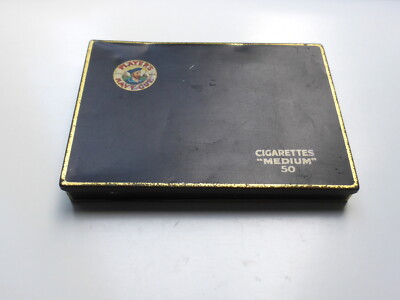 Antike JOHN PLAYER Zigarettendose PLAYER'S NAVY CUT CIGARETTES ''MEDIUM'' 50 black