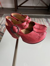 Womens John Fluevog Prepare Find Red Geometric Platform Mary Jane 7