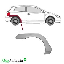 Reparaturblech Kotflügel Radlauf Hinten für Honda Civic 2001-2005 3Tür Rechts 1x