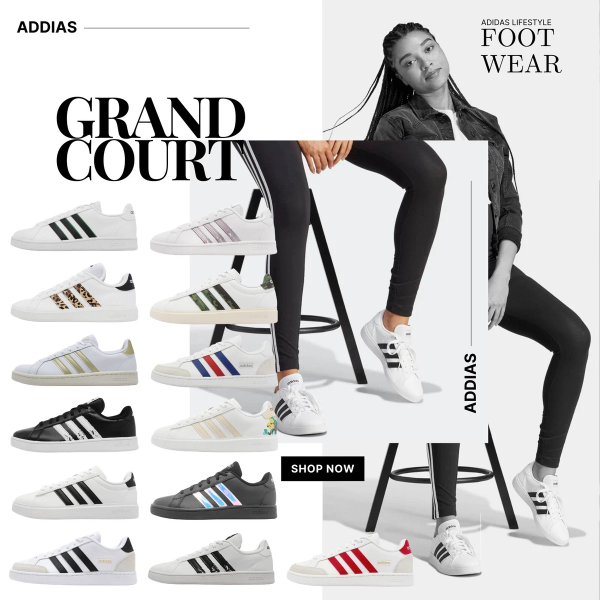 adidas Grand Court Women / Men Unisex Classic Casual Shoes Sneakers Pick 1