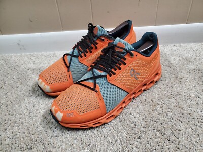 On Running Cloudstratus Shoes Men's Size 8 Orange Grey