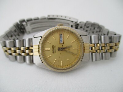 Seiko Women's Two Toned Bracelet Band Analog Watch Date Indicator
