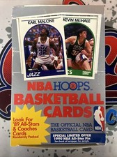 1989-90 NBA Hoops Basketball  Box W/36 Sealed Packs 