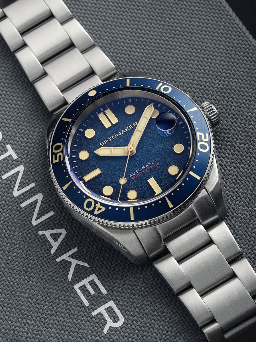 Spinnaker Mens 40mm Croft Mid Size Automatic Limited Edition Medallion Black Watch with Skeleton Dial and Stainless Steel Bracelet SP-5095-44