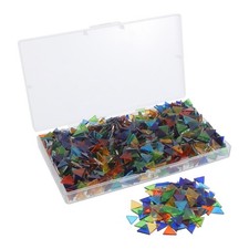 1273pcs Colorful Triangle Glass Mosaic Tiles, Tiny Mosaic Tile DIY Hobbies