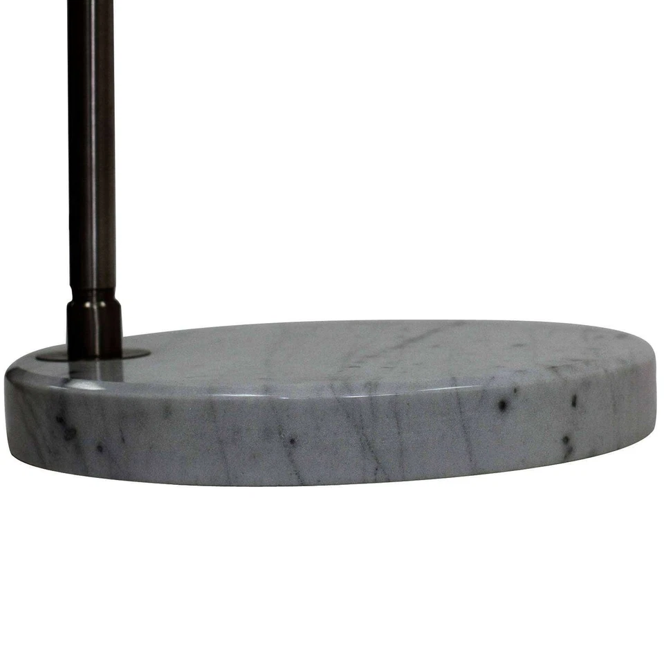 Arch Floor Lamp Arco Round Marble Base Stainless Steel Stem Premium High End - Image 3 of 4