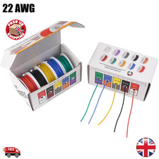 22AWG Silicone Wire Cable 5M/10M 22 Gauge Tinned Copper Flexible Electrical Kit