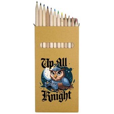 12 x 'Up All Knight' Long 178mm Coloured Pencils / Pencil Set PE00074599