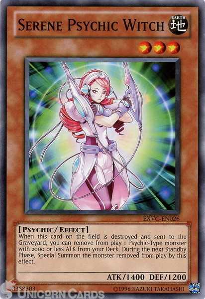 EXVC-EN026 Serene Psychic Witch Common UNL Edition Mint Yu-Gi-Oh! Card