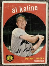 1959 Topps Al Kaline Detroit Tigers HOF #360 Poor Condition Marked on Reverse