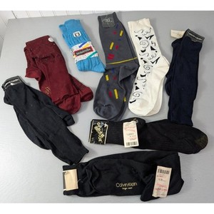 Lot of 8 Men's Dress Socks Assorted Color Size 10-13 Dadcore Casual Office