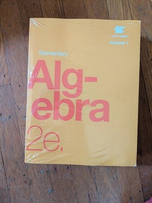 Elementary Algebra 2e Volumes 1 & 2 by Openstax paperback - in shrinkwrap