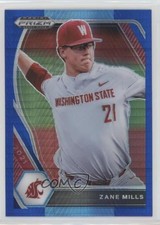 2021 Panini Prizm Draft Picks Blue & Carolina Hyper Zane Mills #PDP120 0o1