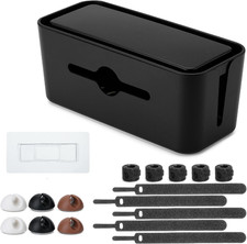 Bates- Cable Management Box, Medium, Cable Organizer Box, Cord Organizer Box, Ca
