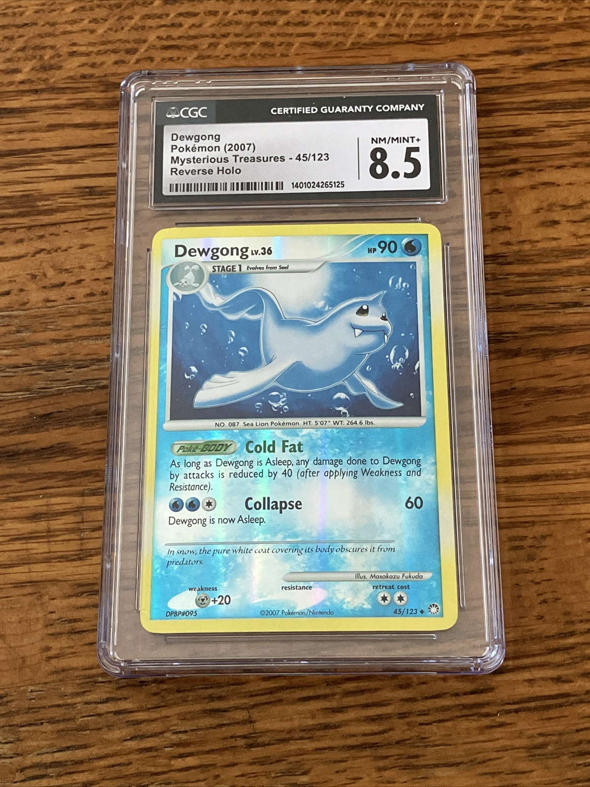Pokemon Card: Dewgong REVERSE HOLO 45/123 Mysterious Treasures CGC 8.5 Graded