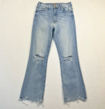 Mother Jeans Womens 29 Fits 28 The Hustler Ankle Chew Petal Plucker Distressed