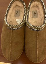brown suede UGG Tasman slip-on slippers chestnut used size 10 womens