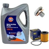 MotoröL Filter Set 10W-40 5 Liter + ÖLablassschraube FüR Citroen C8 Peugeot 807