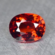 3.18Ct Oval_Eye-popping Lustrous Unheated Orange Red Spessartite Garnet