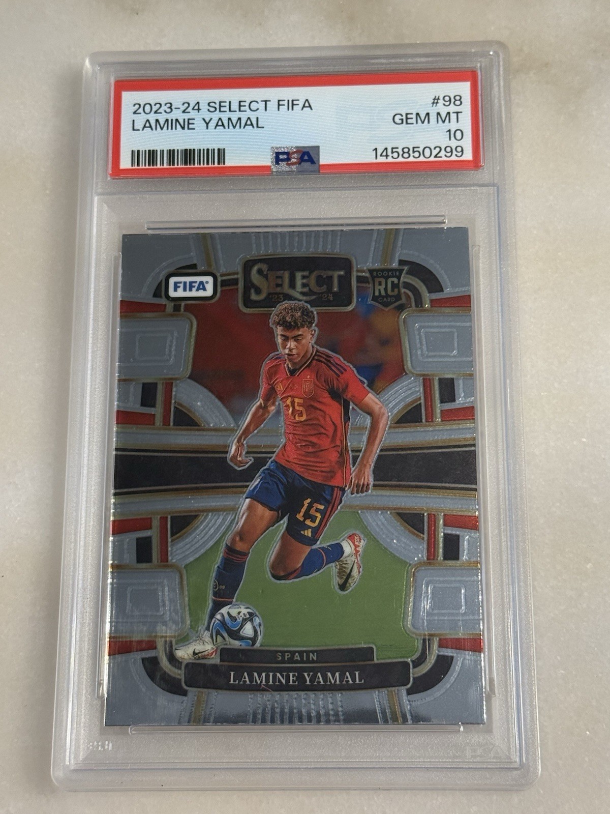 2023-24 Select FIFA Soccer #98 Lamine Yamal RC Rookie PSA 10