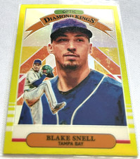 2019 Donruss Optic Baseball Blake Snell Tampa Bay Rays Lime Green Diamond Kings