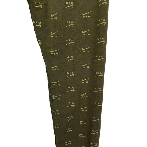 Nike High Waisted Print Leggings Pants Olive Green Spell Out Logo Skinny NWT S - Picture 12 of 16