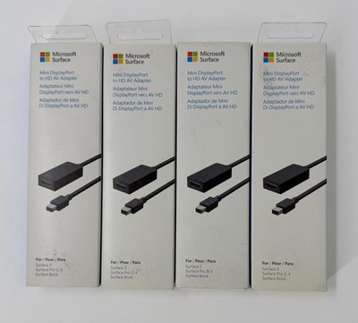 Lot of 4 Microsoft Surface Mini Display Port to HD AV Adapter Q7X-00019