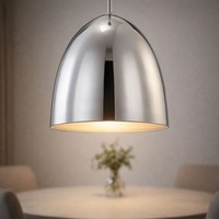 HäNgelampe Pendelleuchte Wohnzimmerlampe Alu Esszimmerleuchte Chrom Led H 132 Cm