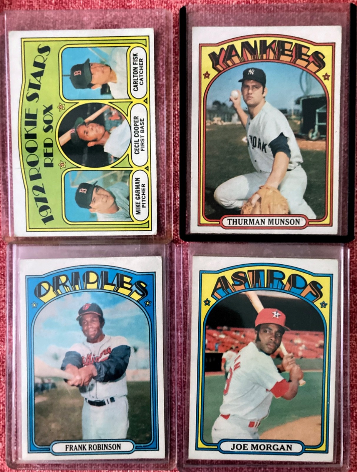 1972 Topps Stars Lot ⚾ Munson Morgan Frank Robinson Fisk RC Vintage