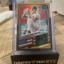 2026 Panini Prizm Stars & Stripes Gold Coleman Borthwick /10 Laundry Tag Patch