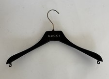 Gucci Brown Felt Covered Plastic Coat Hanger with Hooks 14"