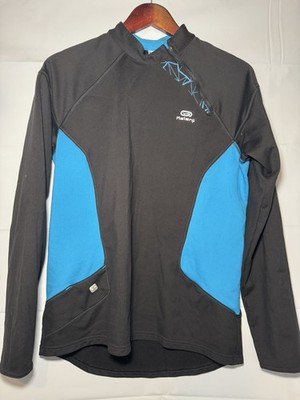 Kalenji Oxylane Running Pullover Black With Blue Women s Small, Sportswear