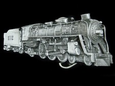 SE15148 VINTAGE 1978 CUT-OUT  STEAM TRAIN ENGINE  RAILROAD BELT BUCKLE