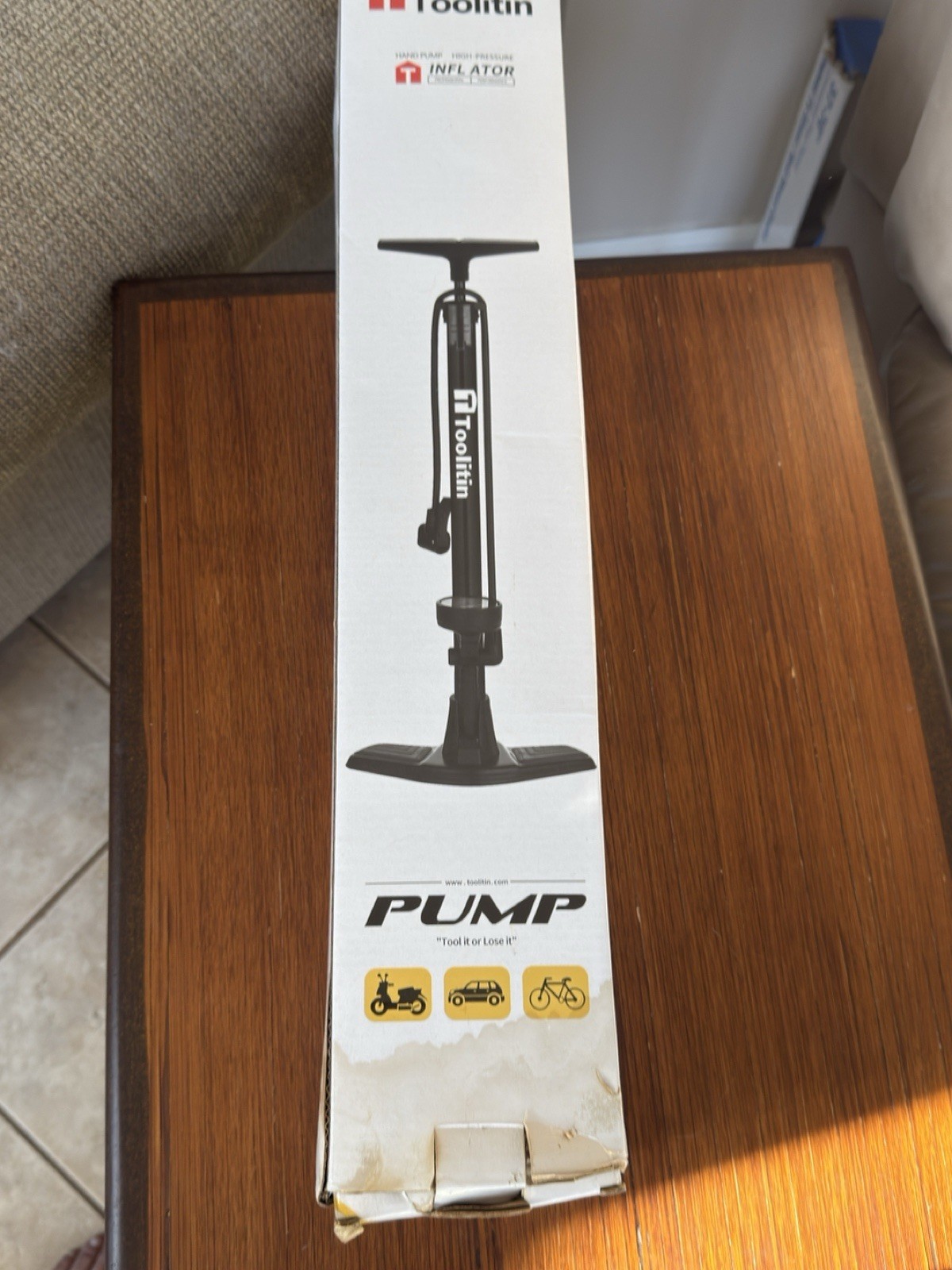 TOOLITIN Bike Pump with Gauge,High Pressure,Floor Bicycle Pump Compatible wit...